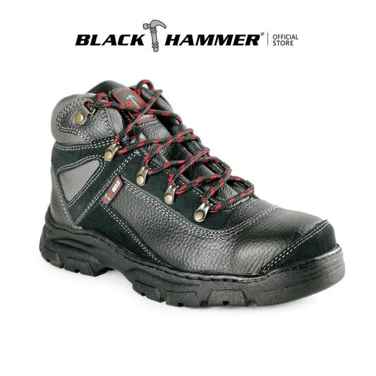 Black Hammer Men Mid Cut Safety Shoe with Shoelace BHS26603