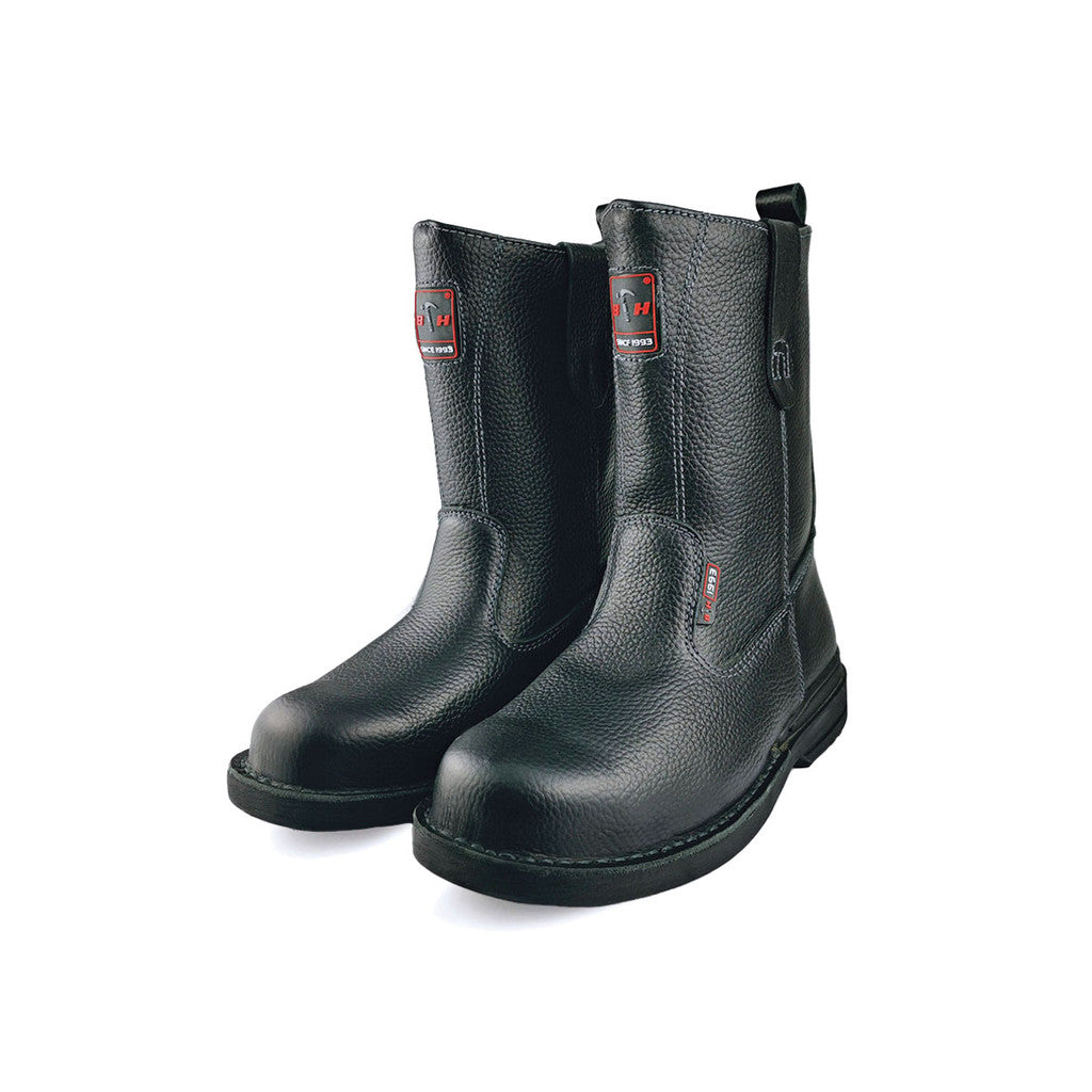 Black Hammer Men High Cut Safety Shoe BHS-26621 - BLACK SAFE OUTLET