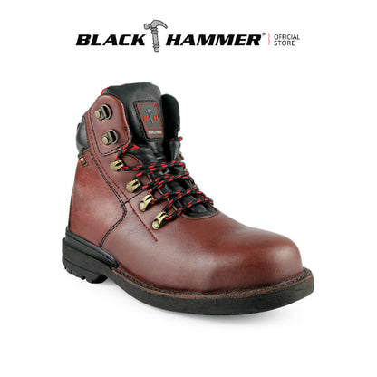 Black Hammer Men Mid Cut with Shoelace Safety Shoe BHS26613