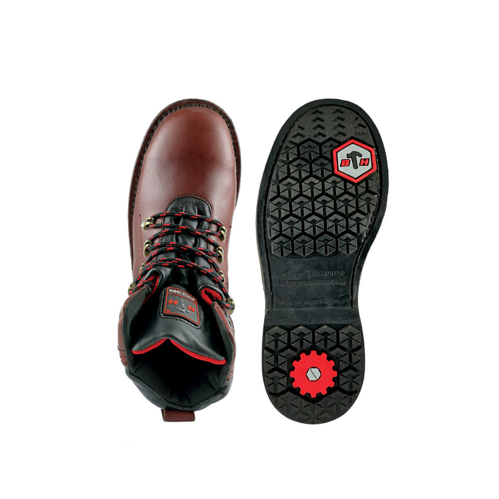 Black Hammer Men Mid Cut with Shoelace Safety Shoe BHS26613