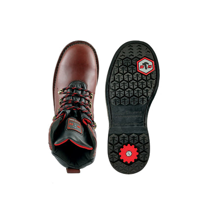 Black Hammer Men Mid Cut with Shoelace Safety Shoe BHS26613
