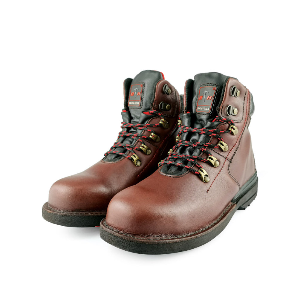 Black Hammer Men Mid Cut with Shoelace Safety Shoe BHS26613