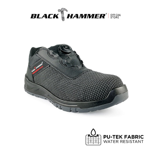 Black Hammer Men Sporty Low Cut with Fast Lock Safety Shoes BH-1501