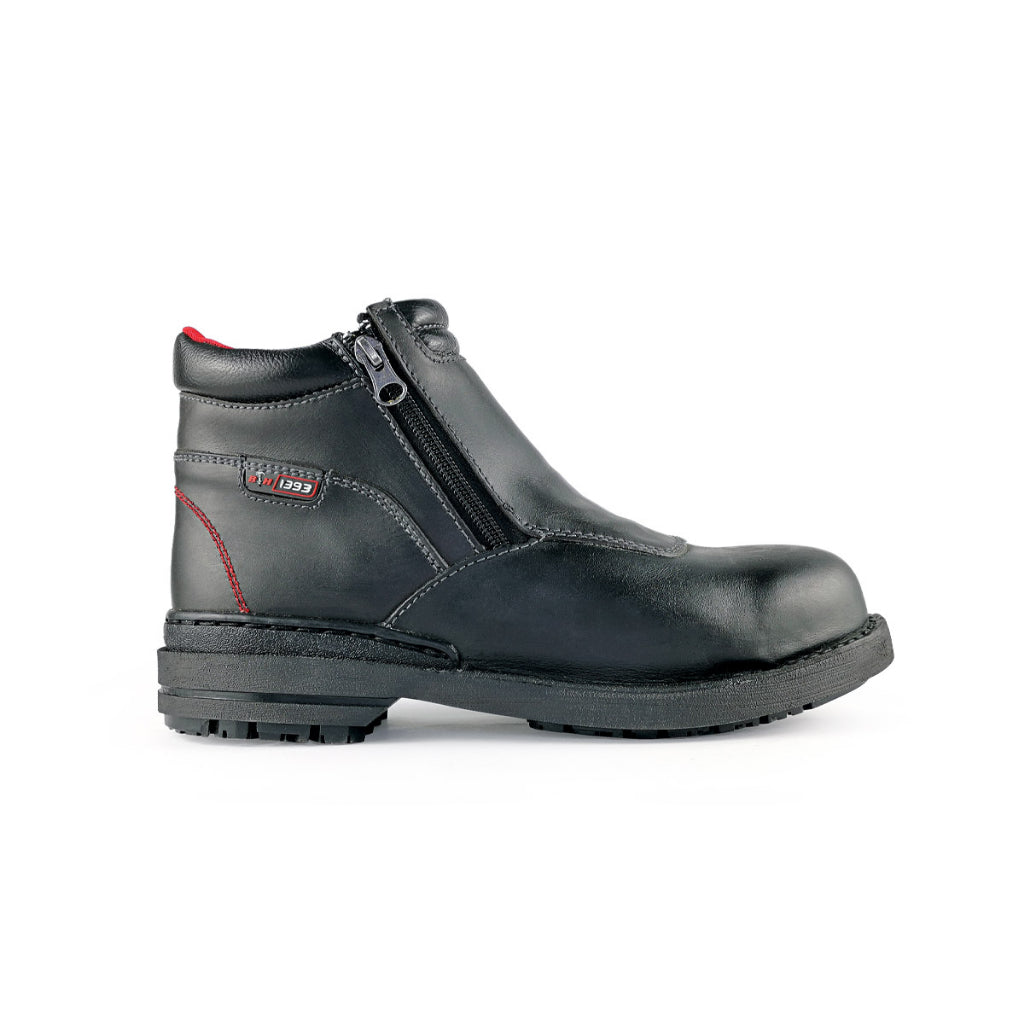 Black Hammer Men Mid Cut with Double Zip Safety Shoe BHS26612