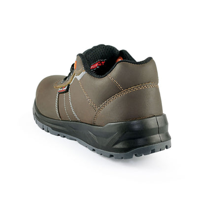 Black Hammer Men Low Cut with Shoelace Safety Shoes BH-1502-BI - BLACK SAFE OUTLET