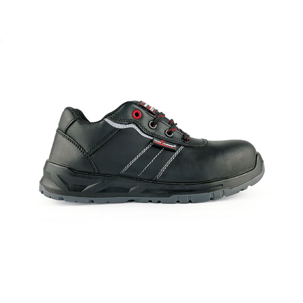 Black Hammer Men Low Cut with Shoelace Safety Shoes BH-1502-BI - BLACK SAFE OUTLET