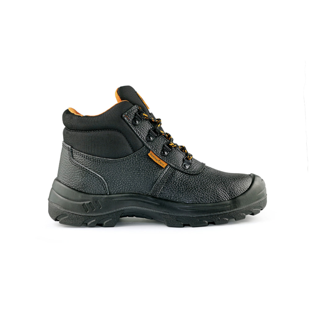 HAMMERLAND Men Mid Cut with Shoelace Safety Shoes HAM-3008 GK - BLACK SAFE OUTLET
