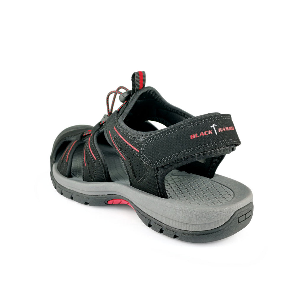Black Hammer Men Walking Sandals BHC-201712-SD - BLACK SAFE OUTLET