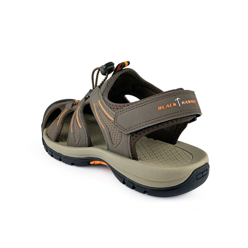 Black Hammer Men Walking Sandals BHC-201712-SD - BLACK SAFE OUTLET