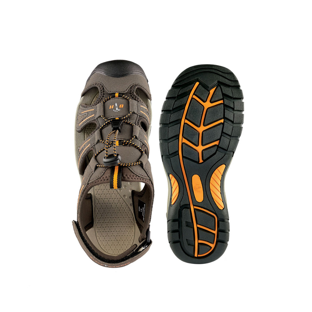 Black Hammer Men Walking Sandals BHC-201712-SD - BLACK SAFE OUTLET