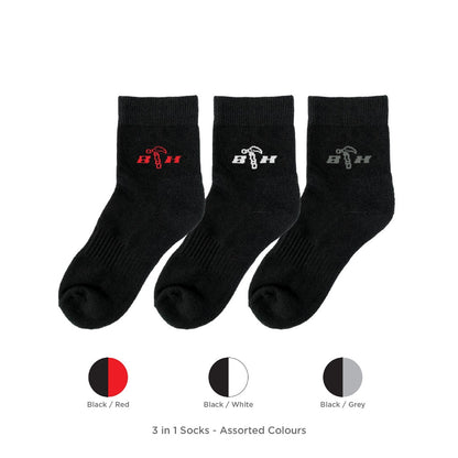 Black Hammer Performance Work Socks (3 in 1) ST00301 - BLACK SAFE OUTLET