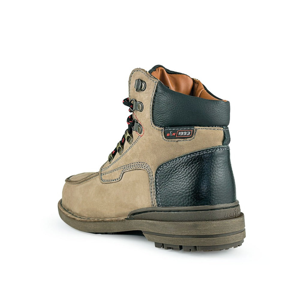 Black Hammer Men Mid Cut with Shoelace Safety Shoe BH2610 - BLACK SAFE OUTLET