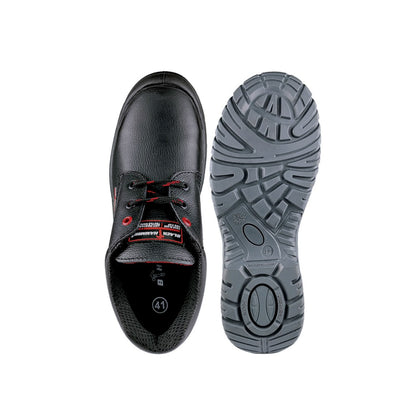 Black Hammer Men Low Cut with Shoelace Safety Shoe BH-1506-BI - BLACK SAFE OUTLET