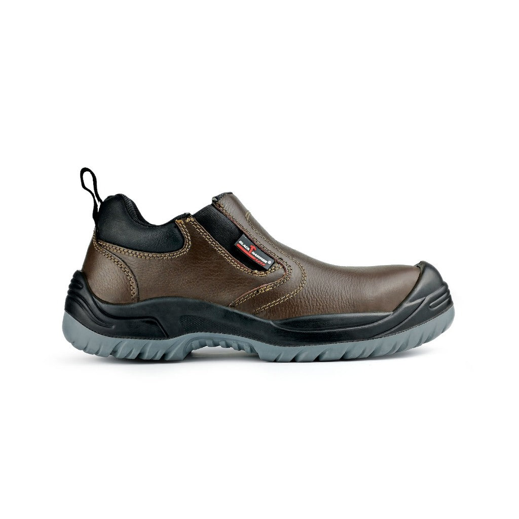Black Hammer Men Low Cut Slip On Safety Shoe BH-1507-BI
