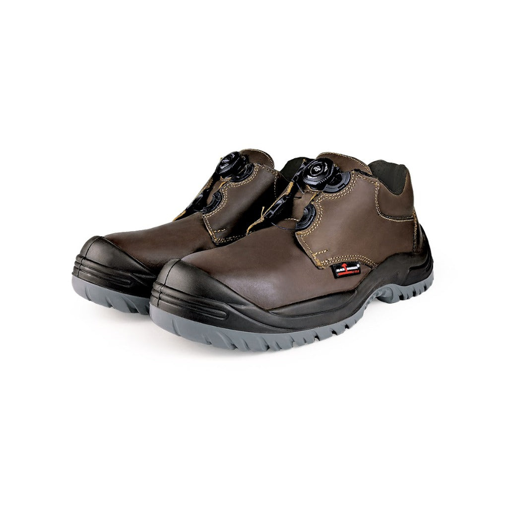 Black Hammer Men Low Cut with Fastlock Safety Shoe BH-1505-BI - BLACK SAFE OUTLET