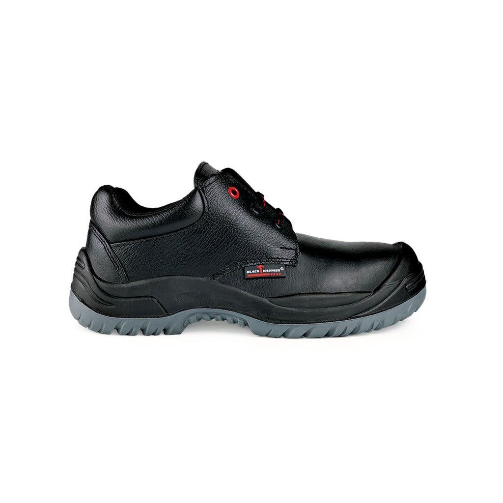 Black Hammer Men Low Cut with Shoelace Safety Shoe BH-1506-BI - BLACK SAFE OUTLET