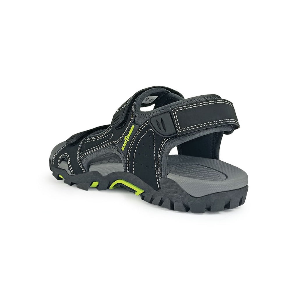 Black Hammer Men Walking Sandals YSE-26025 - BLACK SAFE OUTLET