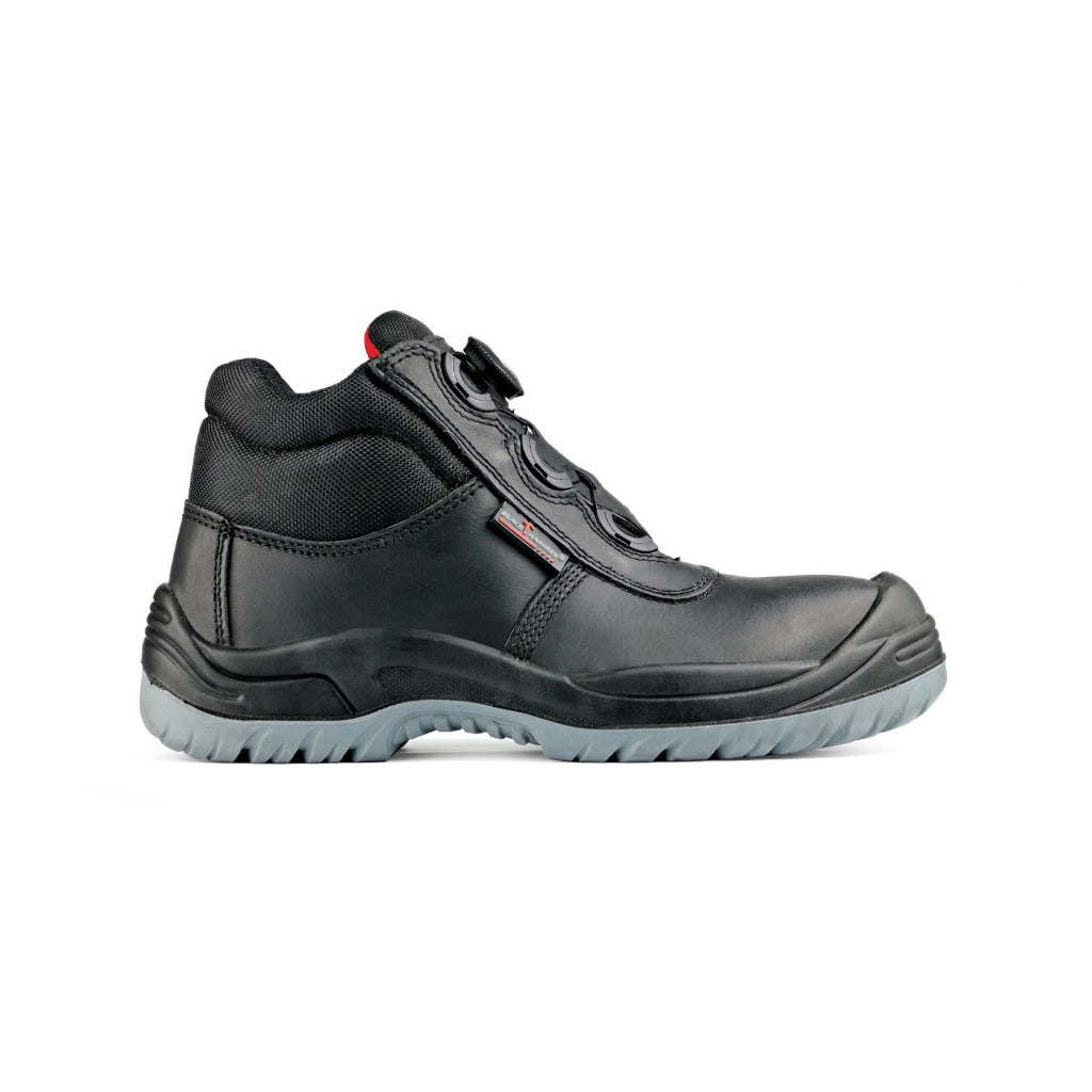 Black Hammer Men Mid Cut with Fastlock Safety Shoe BH-1509-BI - BLACK SAFE OUTLET