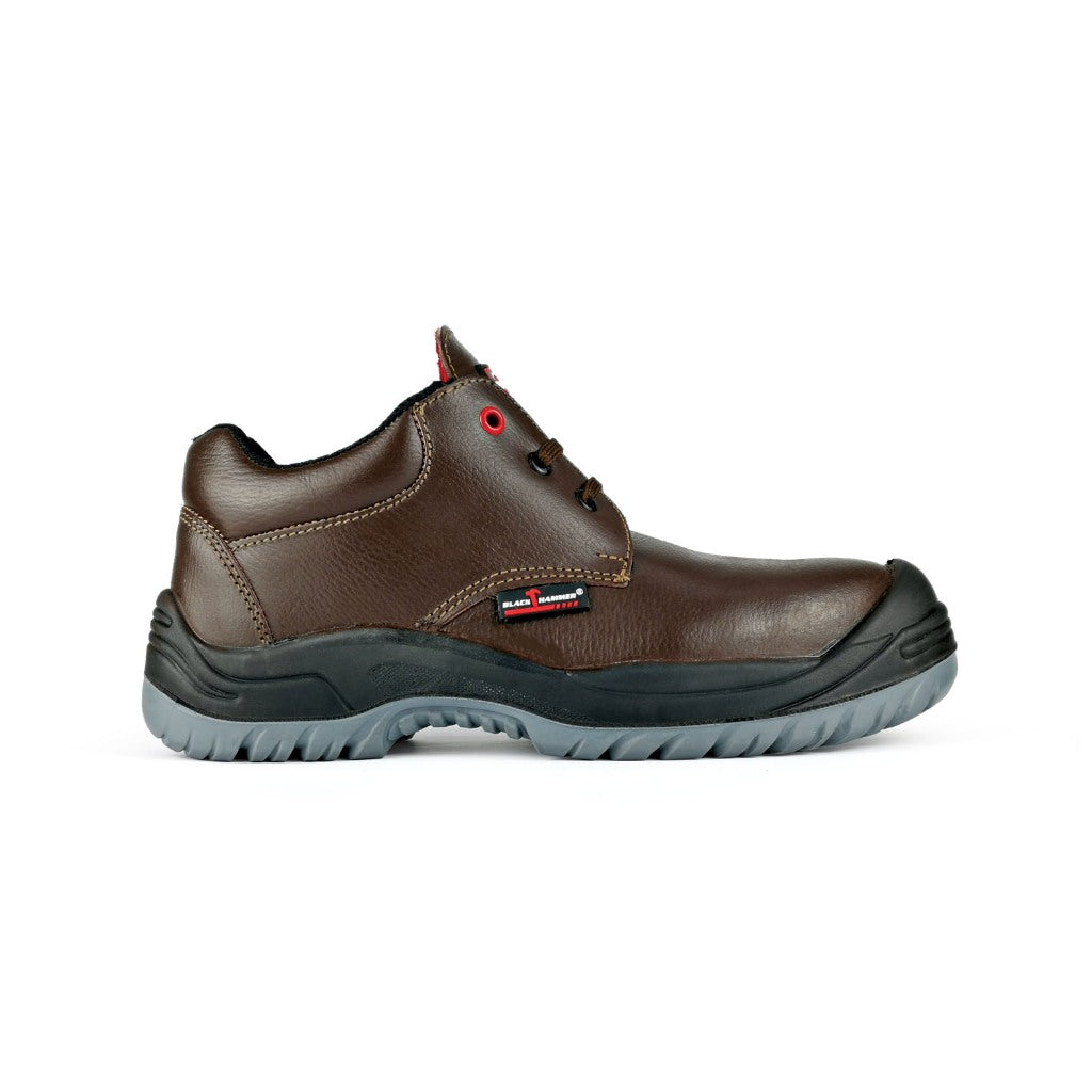 Black Hammer Men Low Cut with Shoelace Safety Shoe BH-1506-BI - BLACK SAFE OUTLET