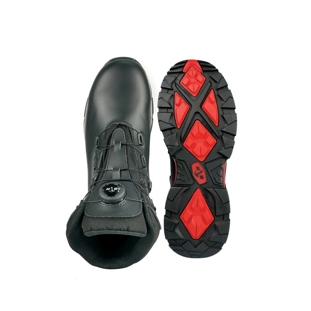 BLACK HAMMER Pro Series Men Waterproof Mid Cut with Fastlock Safety Shoe BH-1107-RS - BLACK SAFE OUTLET