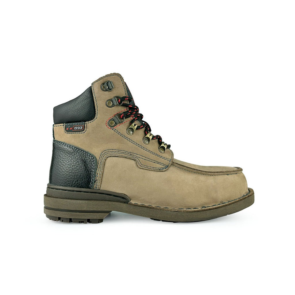 Black Hammer Men Mid Cut with Shoelace Safety Shoe BH2610 - BLACK SAFE OUTLET