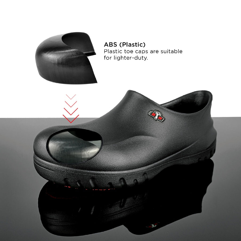 Black Hammer Safety Clogs with Toe Cap BHC-S077(T)
