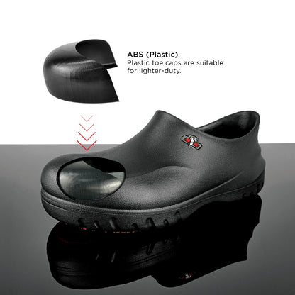 Black Hammer Safety Clogs with Toe Cap BHC-S077(T)