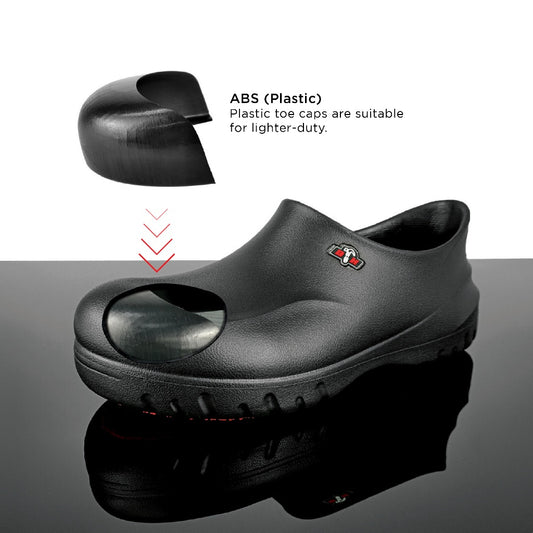 Black Hammer Safety Clogs with Toe Cap BHC-S077(T)