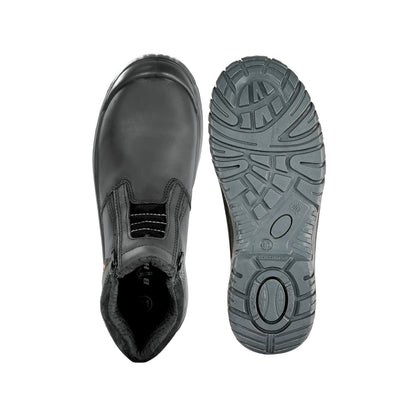Black Hammer Men Mid Cut with Double Zip Waterproof Safety Shoe BH2993-791
