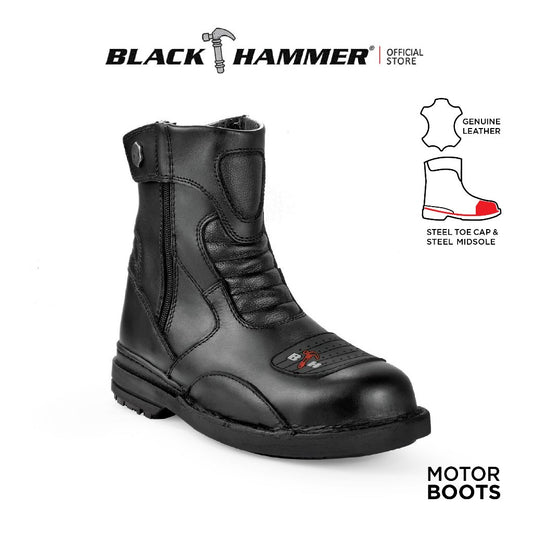Black Hammer Men Motor Boot Series Safety Shoes BHS26624
