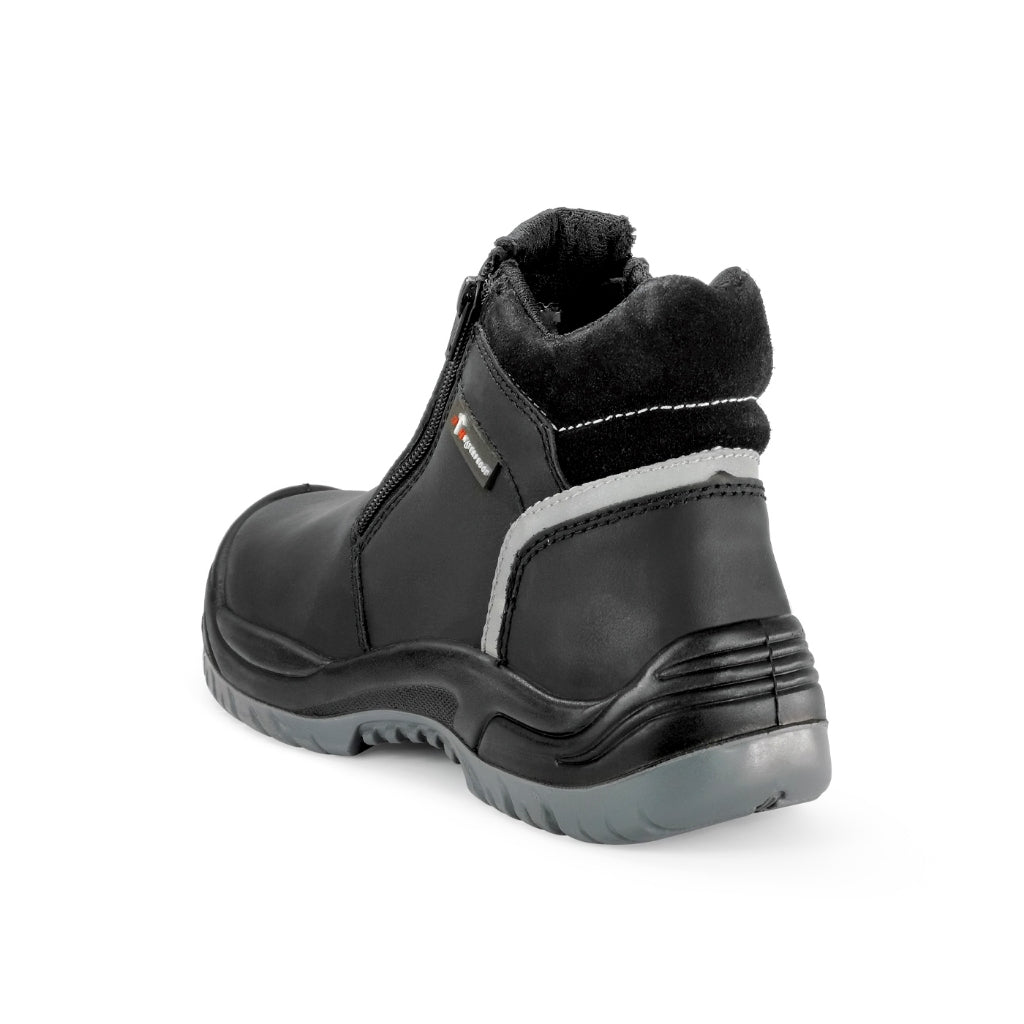 Black Hammer Men Mid Cut with Double Zip Waterproof Safety Shoe BH2993-791