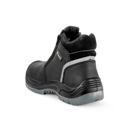 Black Hammer Men Mid Cut with Double Zip Waterproof Safety Shoe BH2993-791