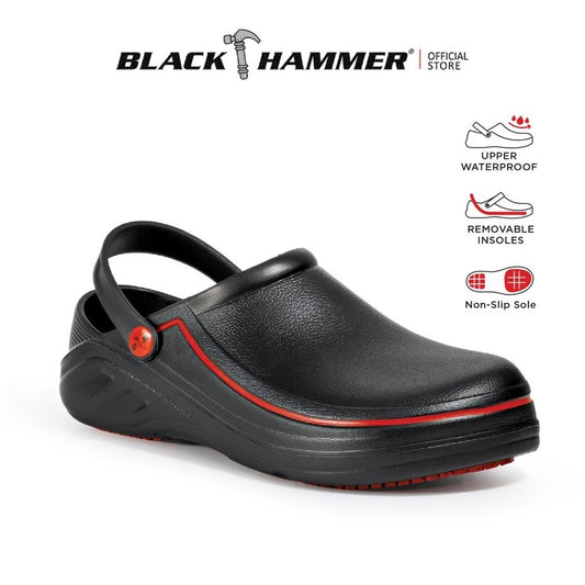 Black Hammer Black Safety Clogs (NO STEEL TOE) BHC-S085