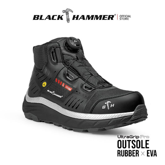 Black Hammer UltraGrip Pro Series Men Mid Cut Safety Shoe BHS-22006