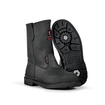 Black Hammer Men 4000 Series High Cut Slip On Safety Shoes BH4755