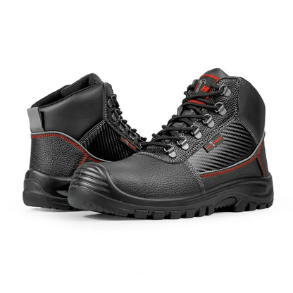 Black Hammer Men Mid Cut with Shoelace Safety Shoes BHS-201610