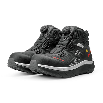 Black Hammer Pro Series Men Mid Cut Waterproof ESD Extralight Safety Shoe BHS-22004