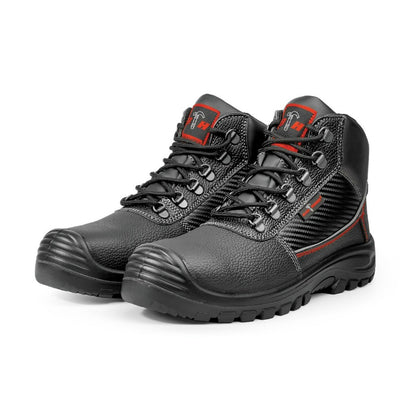 Black Hammer Men Mid Cut with Shoelace Safety Shoes BHS-201610
