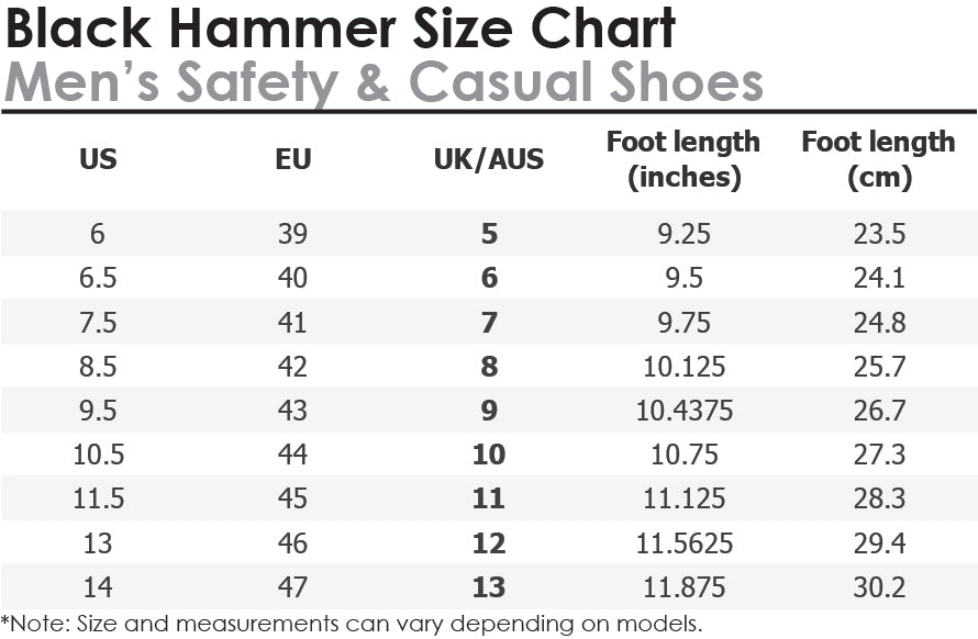 Black Hammer Men Low Cut with Shoelace Safety Shoes BH-1502-BI - BLACK SAFE OUTLET