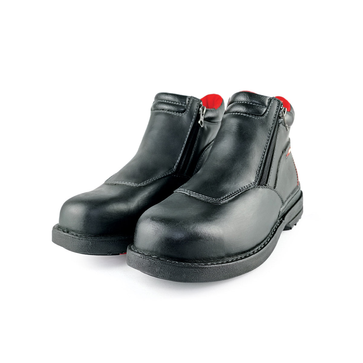 Black Hammer Men Mid Cut with Double Zip Safety Shoe BHS26612