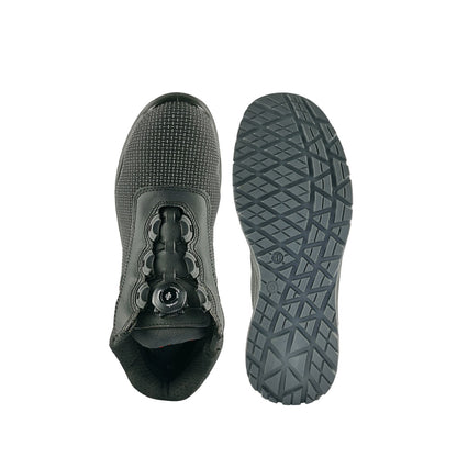 Black Hammer Men Sport Series Mid Cut with Fast Lock Safety Shoes BH-1503-BI