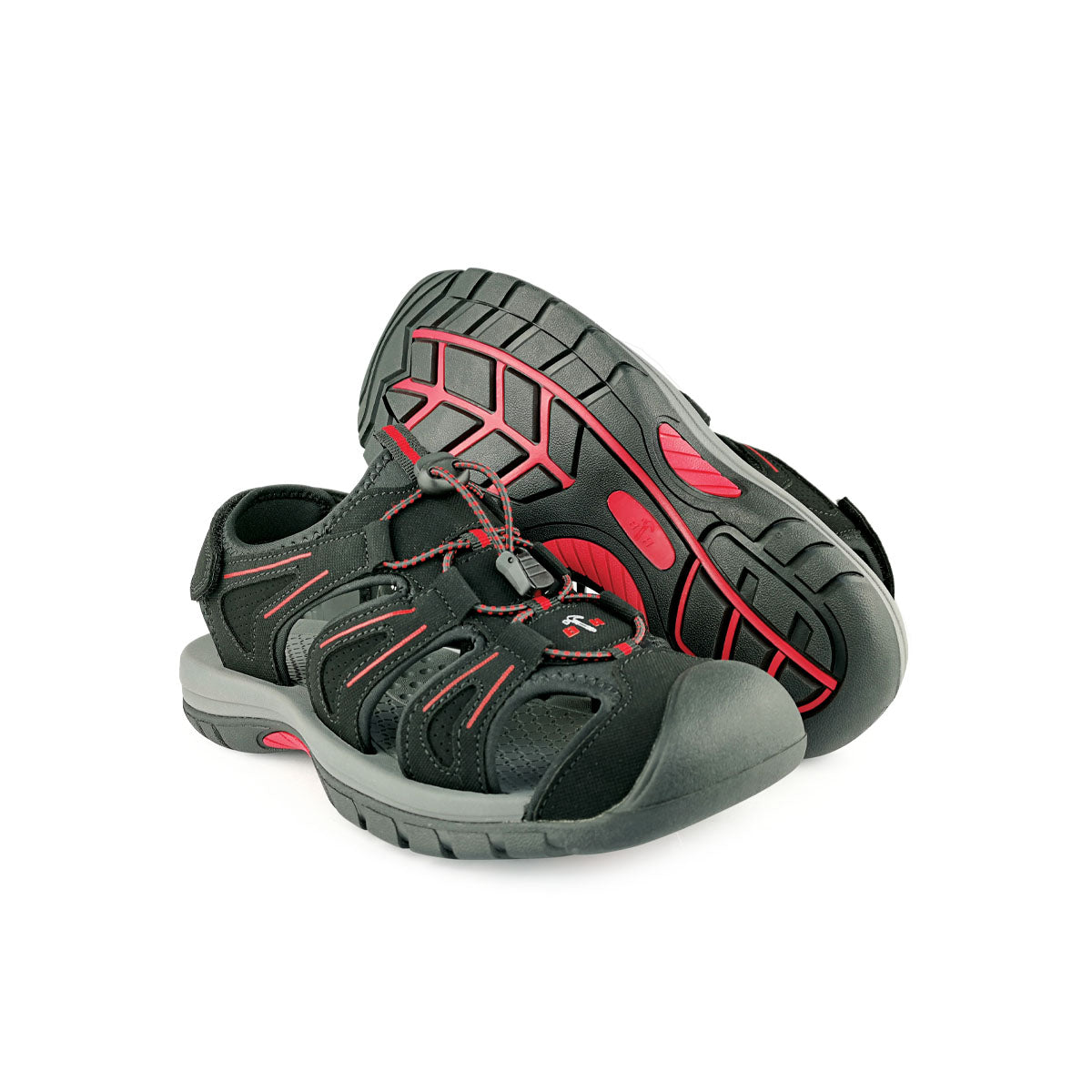 Black Hammer Men Walking Sandals BHC-201712-SD - BLACK SAFE OUTLET
