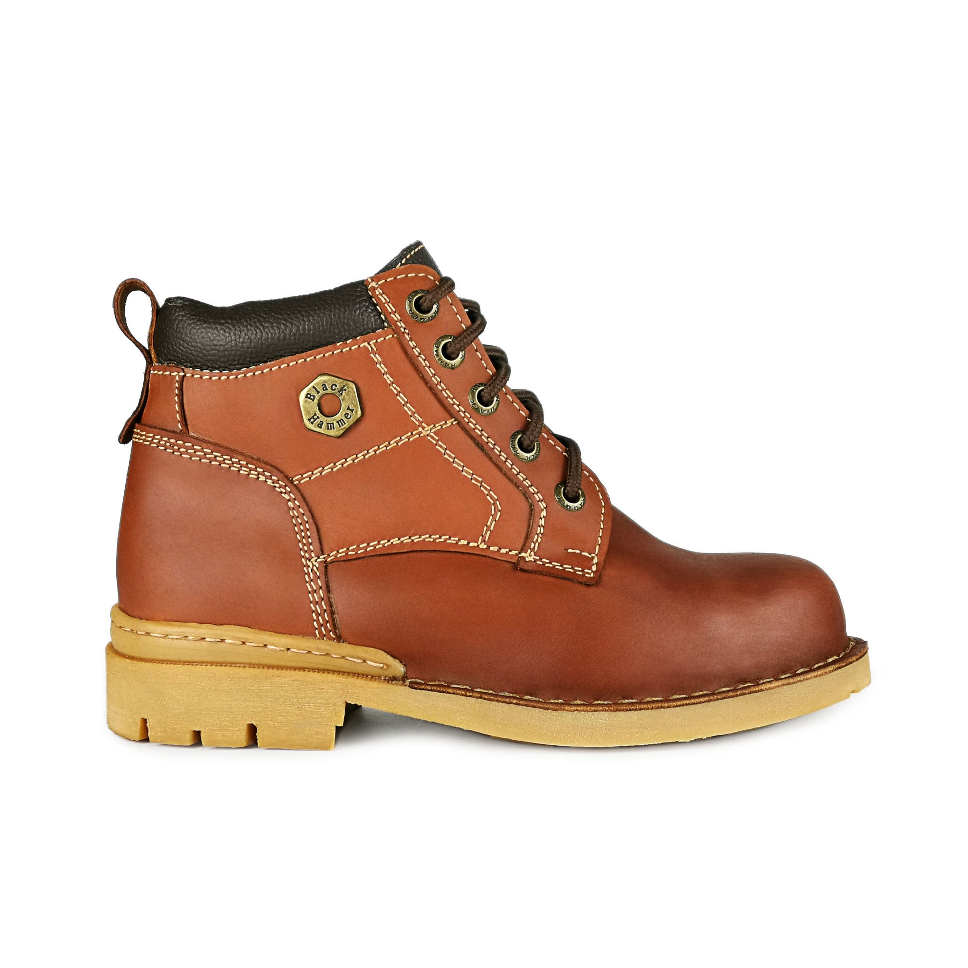 Black Hammer Men 4000 Series Mid Cut Safety Shoes BH 4893 - BLACK SAFE OUTLET