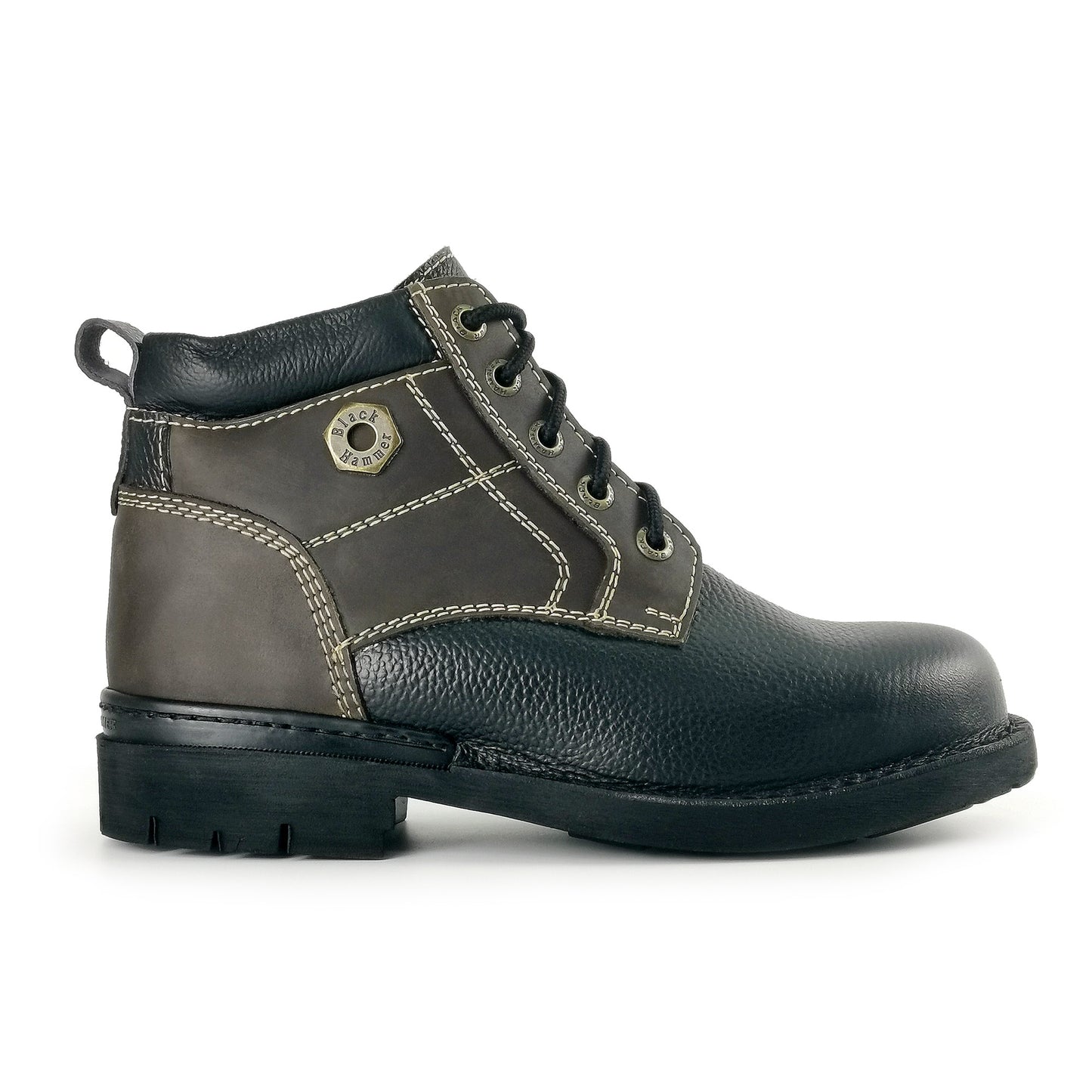Black Hammer Men 4000 Series Mid Cut Safety Shoes BH 4893 - BLACK SAFE OUTLET