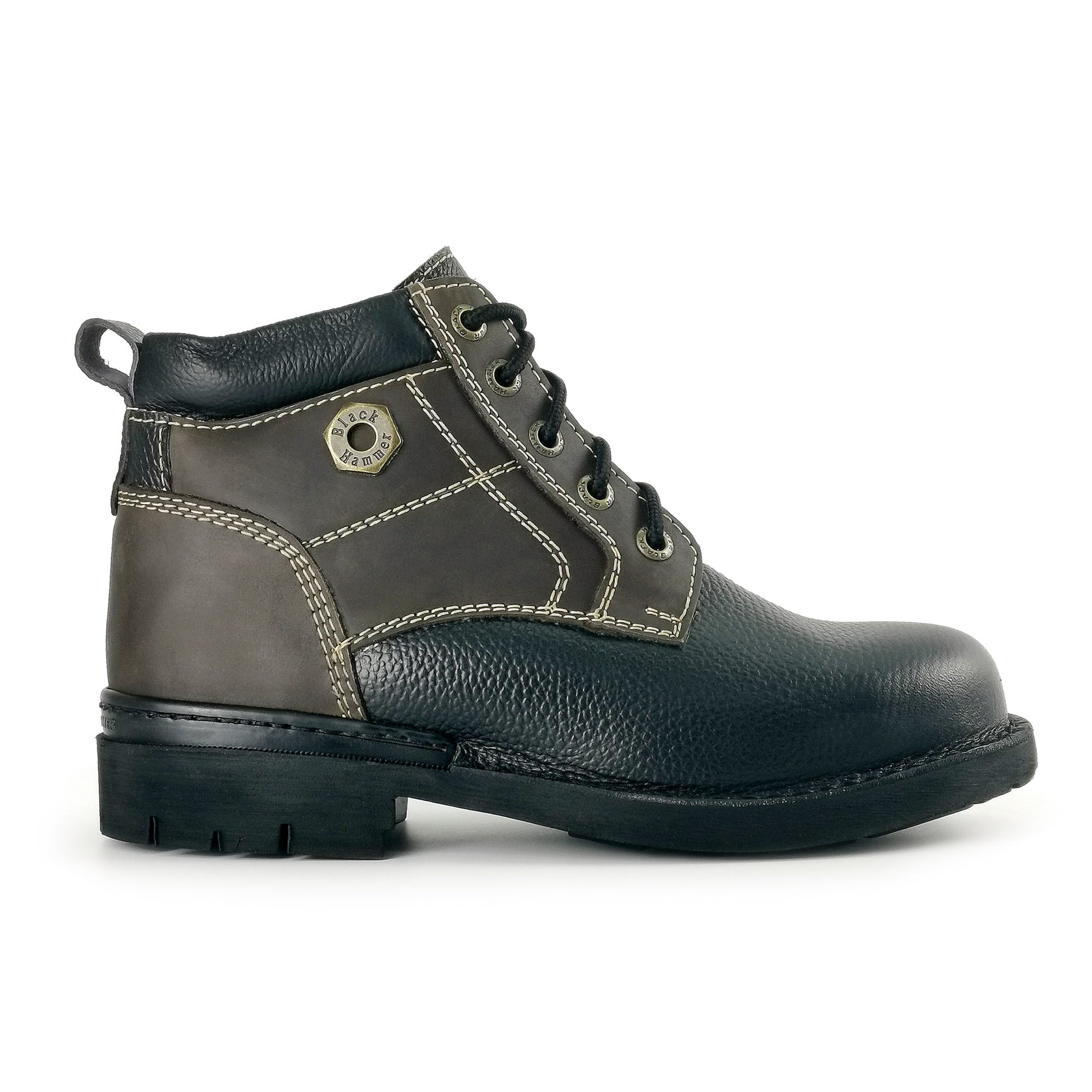 Black Hammer Men 4000 Series Mid Cut Safety Shoes BH 4893 - BLACK SAFE OUTLET