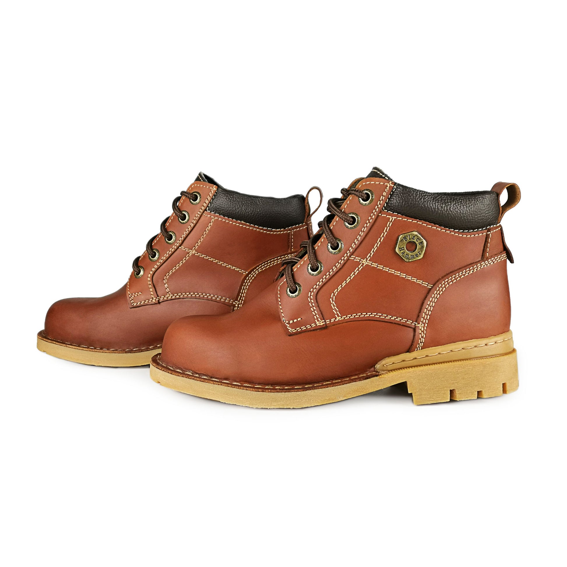 Black Hammer Men 4000 Series Mid Cut Safety Shoes BH 4893 - BLACK SAFE OUTLET