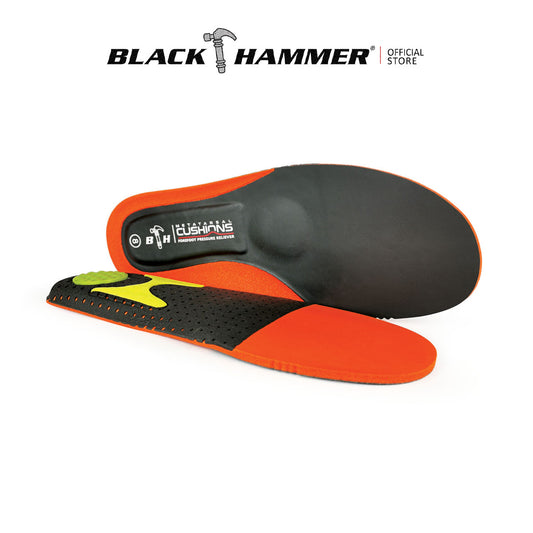 Experience ultimate comfort with Black Hammer Pro Series Metatarsal Cushions Insole WF6242. Made of PU, featuring additional cushioning for superior comfort, U-shaped heels, and a blend of PU foam, HI-POLY foam, Osole foam, and silicone gel. Unisex design fits all shoe sizes, reduces stress, and ensures year-round comfort.