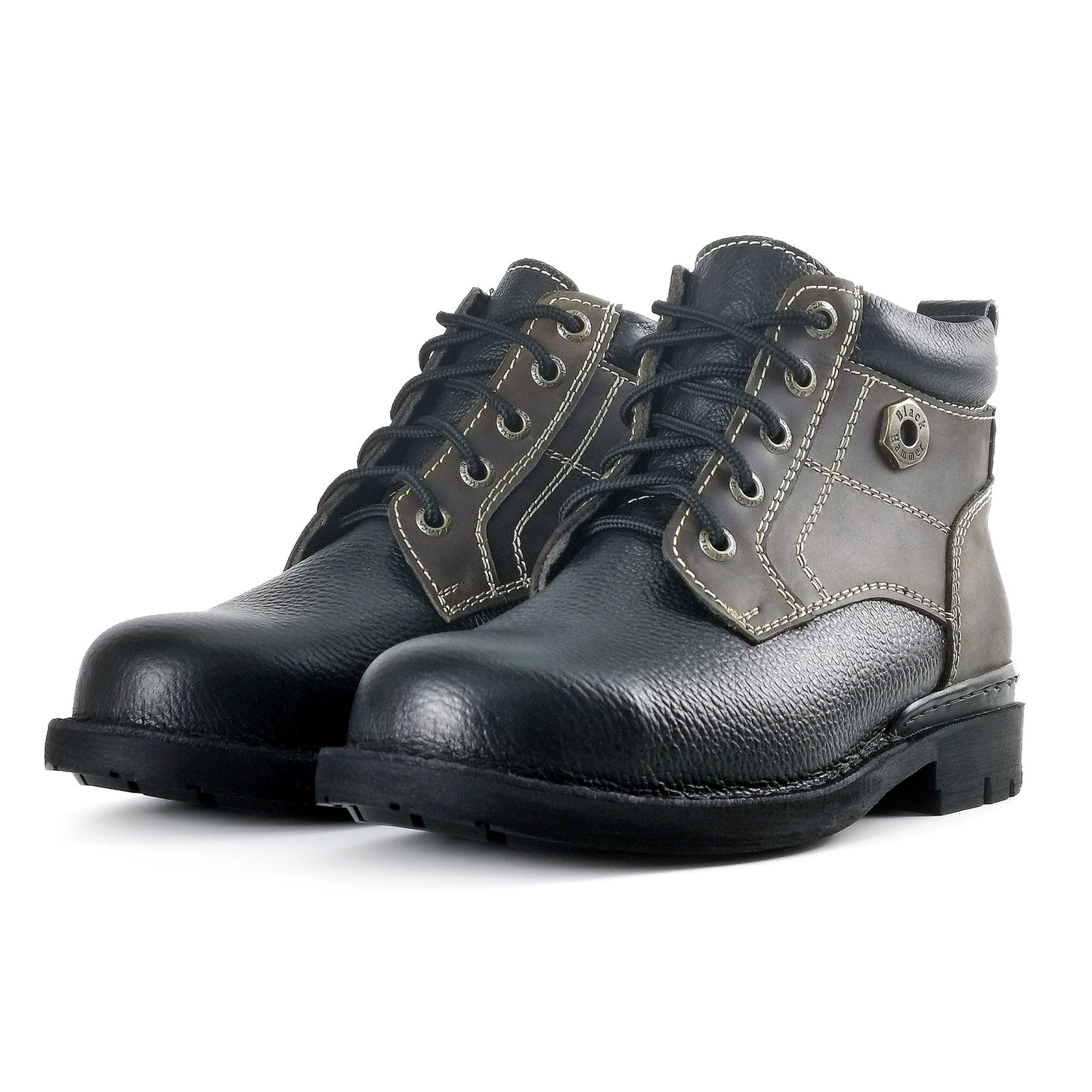 Black Hammer Men 4000 Series Mid Cut Safety Shoes BH 4893 - BLACK SAFE OUTLET