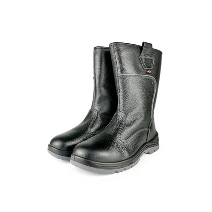 Black Hammer Men High Cut Slip On Safety Shoes BH-501-SR - BLACK SAFE OUTLET