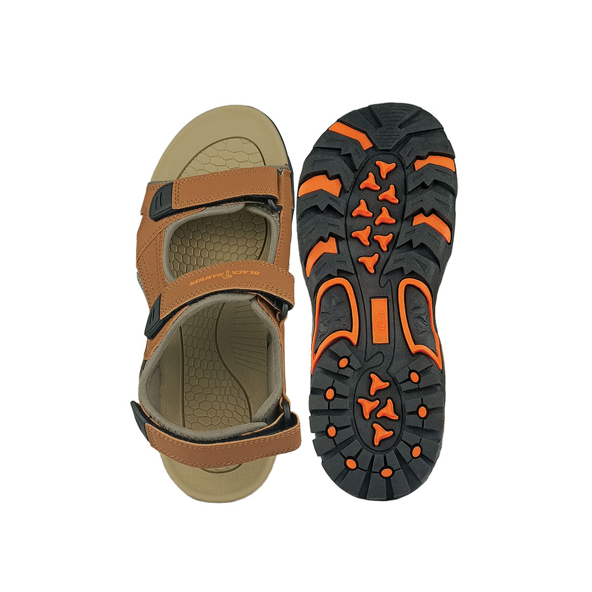 Black Hammer Men Walking Sandals YSE-26025 - BLACK SAFE OUTLET
